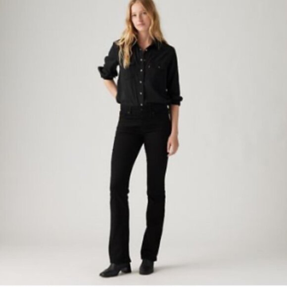 Levi’s NEW Corduroy Straight Leg Zip Mid Rise Pockets Pants Jeans Black 30 Goth - Picture 1 of 16